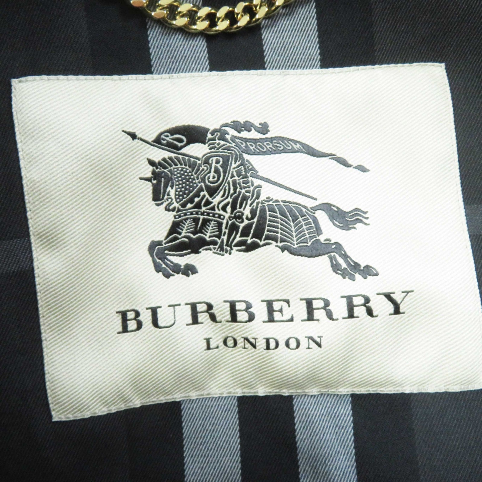 Burberry Floral Trench Coat Navy Blue 38 Women