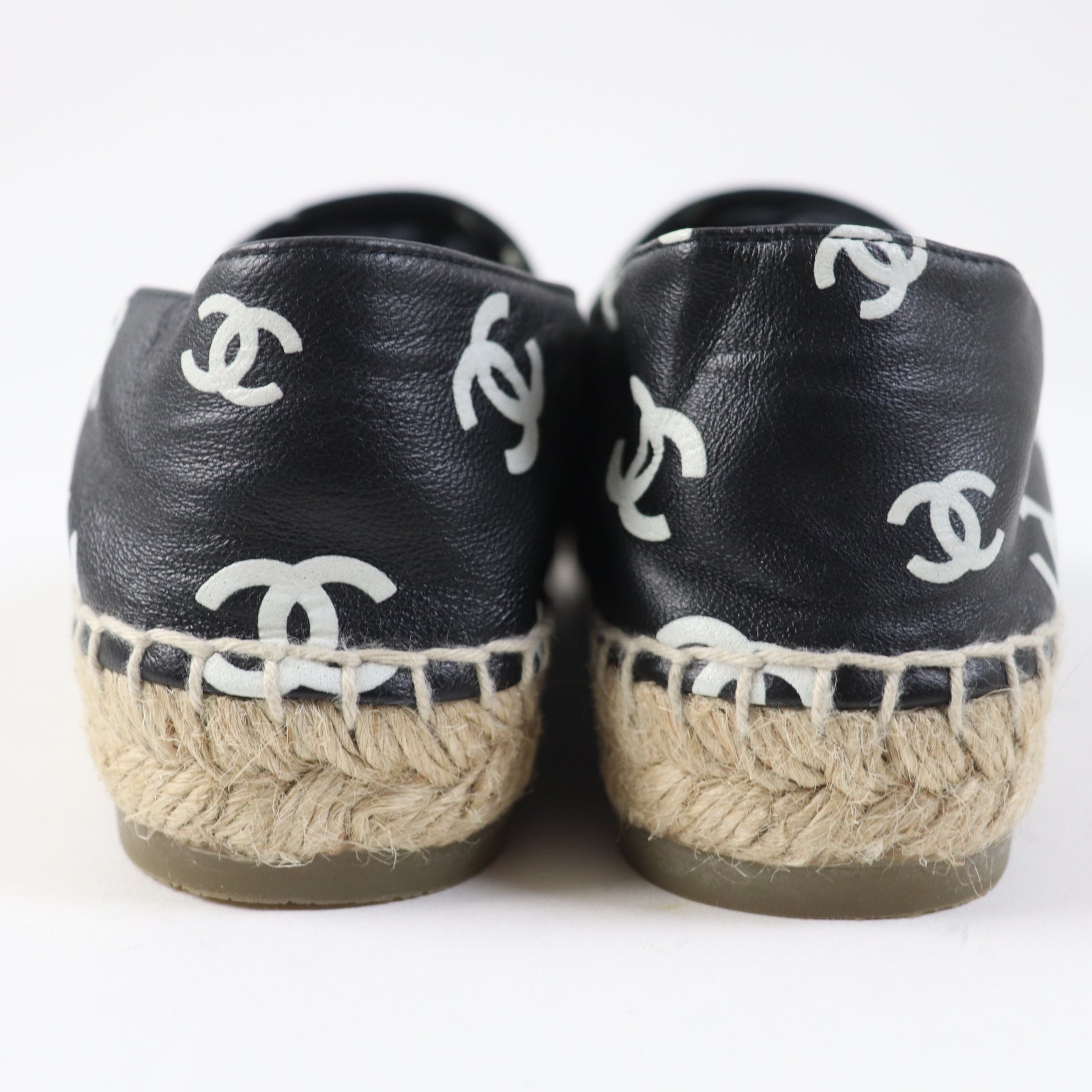 Chanel COCO Espadrilles Slip-ons Leather Shoes