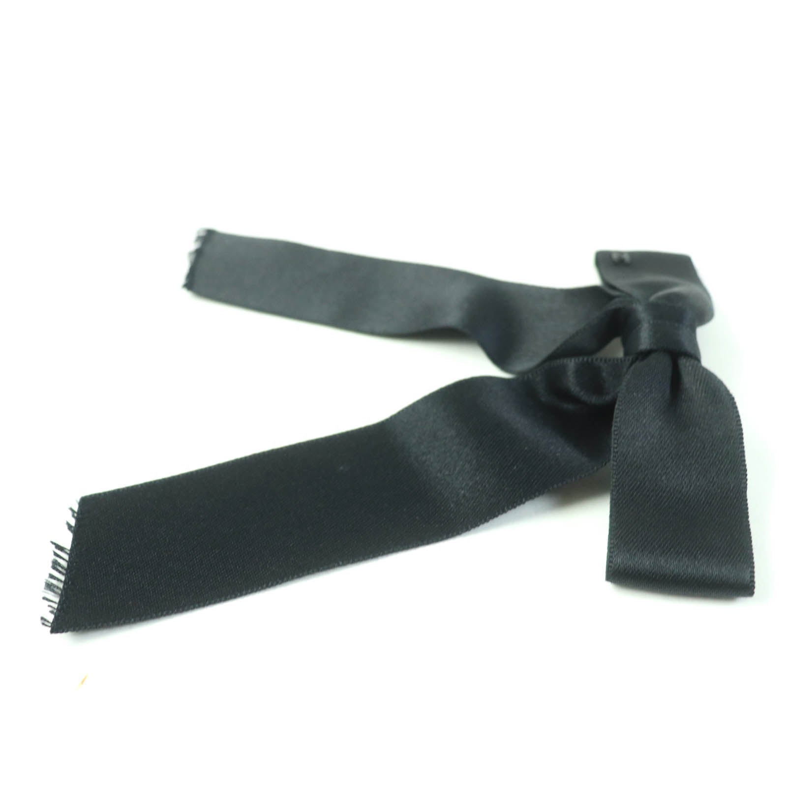 Chanel Ribbon Barrette Hair Accessory Black