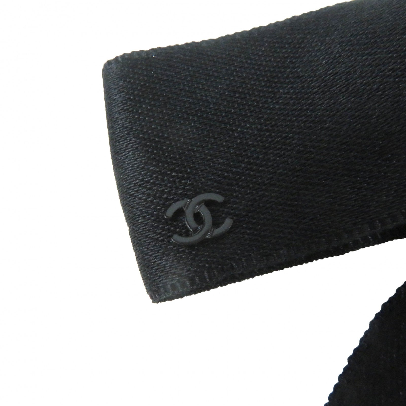 Chanel Ribbon Barrette Hair Accessory Black