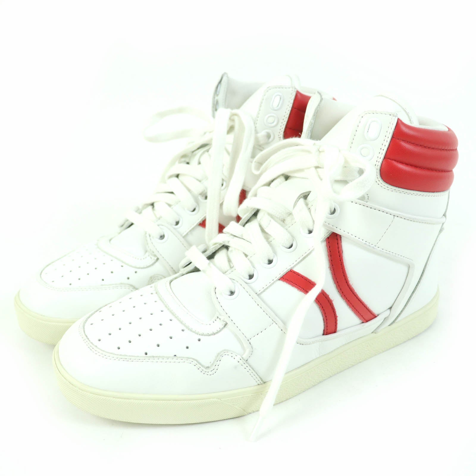 Celine Leather High Cut Sneakers White 39