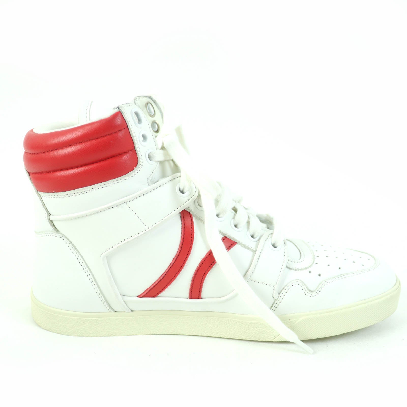 Celine Leather High Cut Sneakers White 39