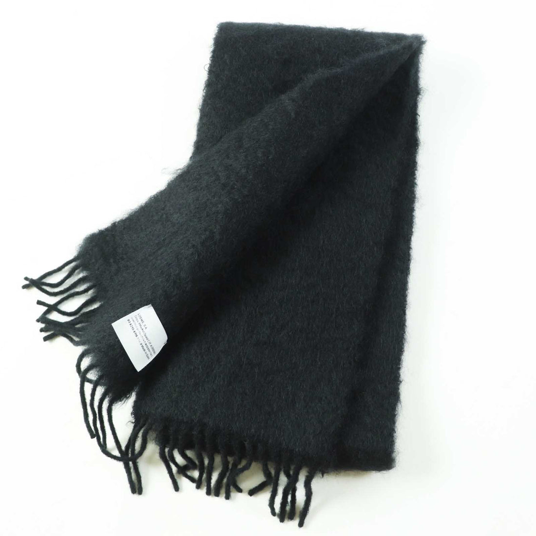 Loewe Mohair Wool Anagram Leather Patch Scarf