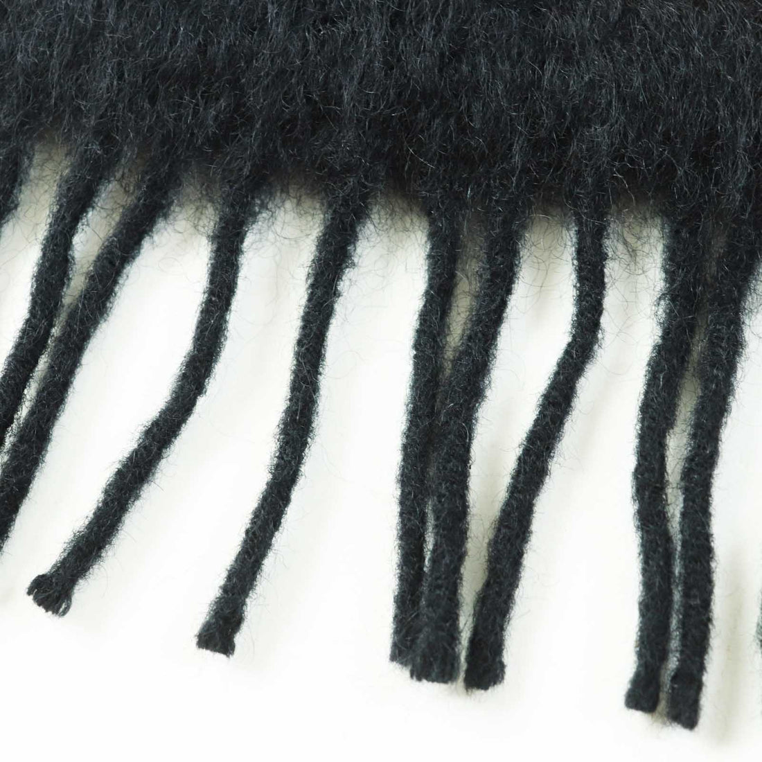 Loewe Mohair Wool Anagram Leather Patch Scarf