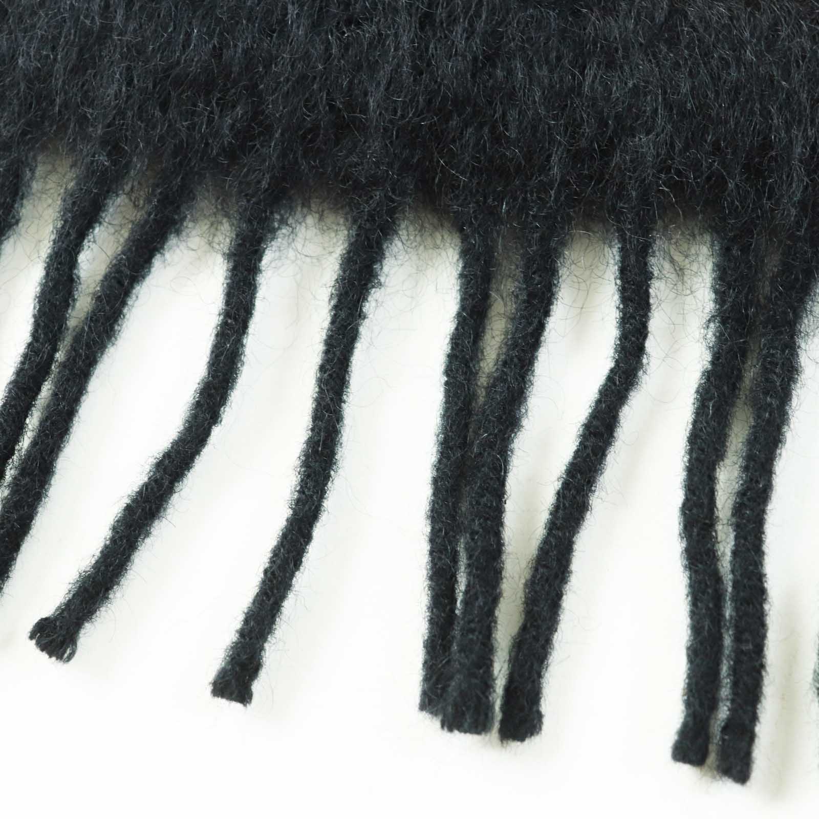 Loewe Mohair Wool Anagram Leather Scarf