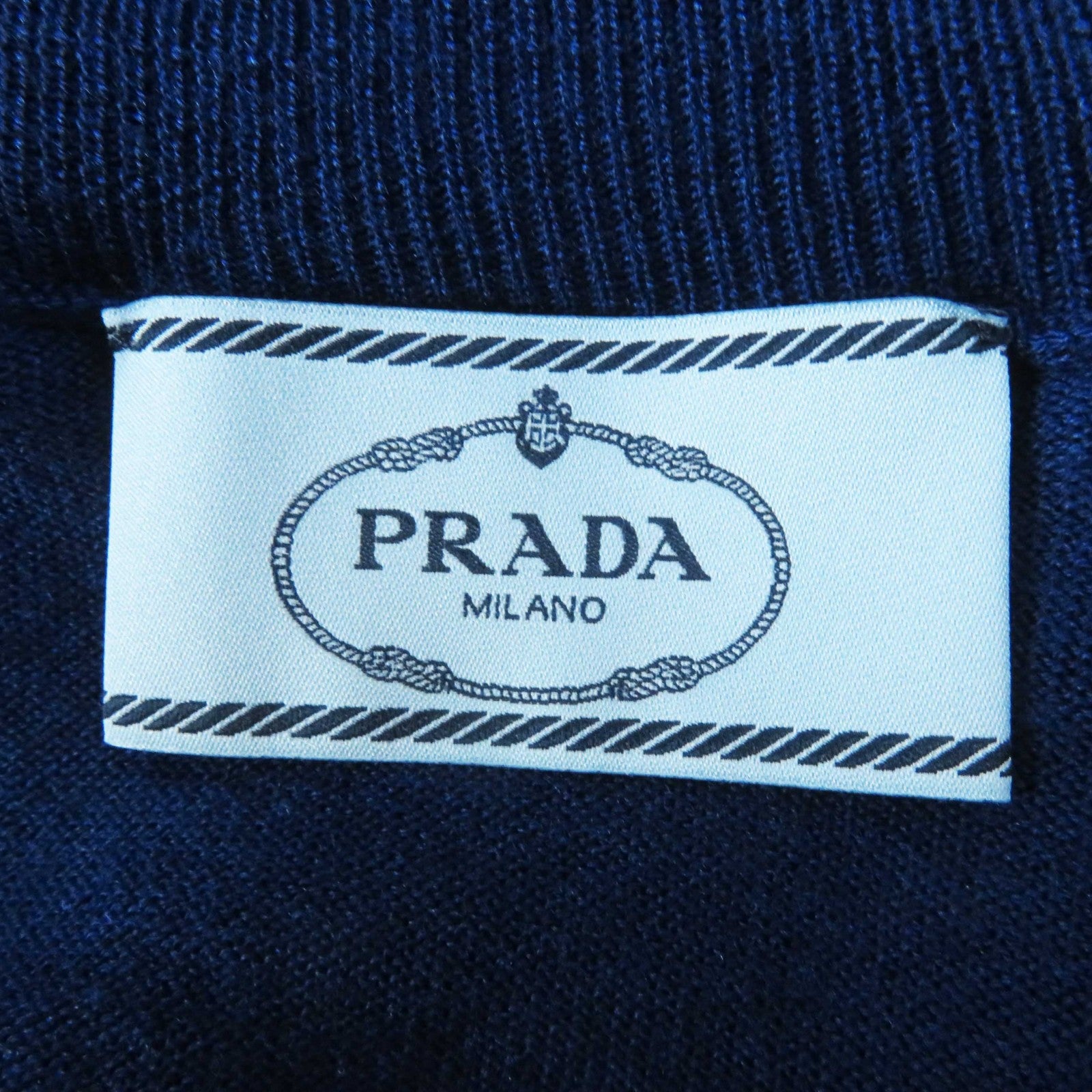 Prada Wool Silk Ruffled Collar Knit Top