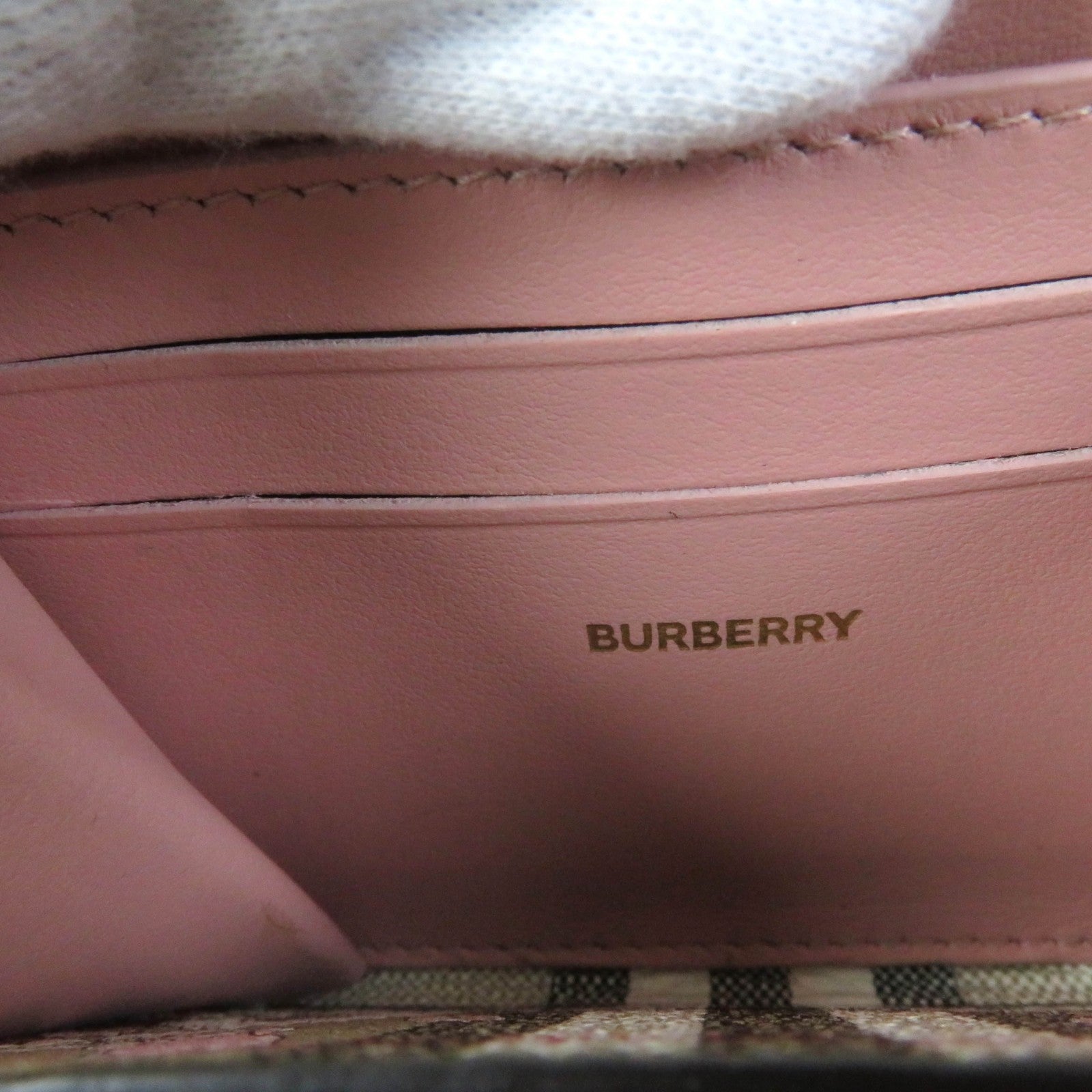 Burberry Sakura Nova Check Coin Case Beige