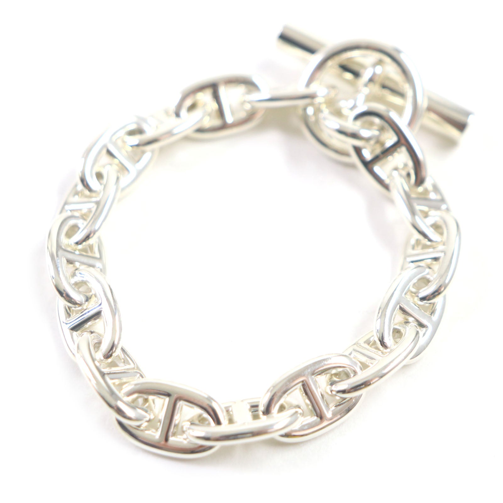 Hermes Chene Dunkle MM Bracelet SV925 Silver