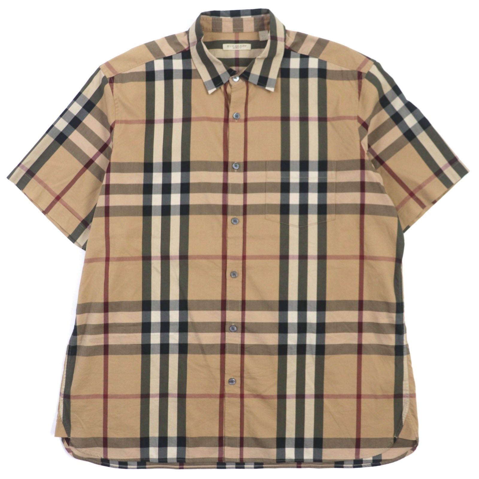 Burberry Nova Check Short Sleeve Shirt Brown XXL