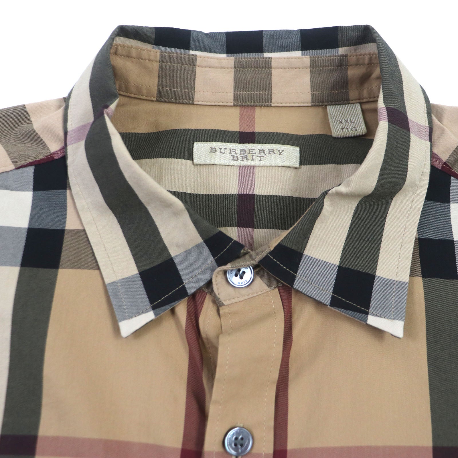 Burberry Nova Check Short Sleeve Shirt Brown XXL