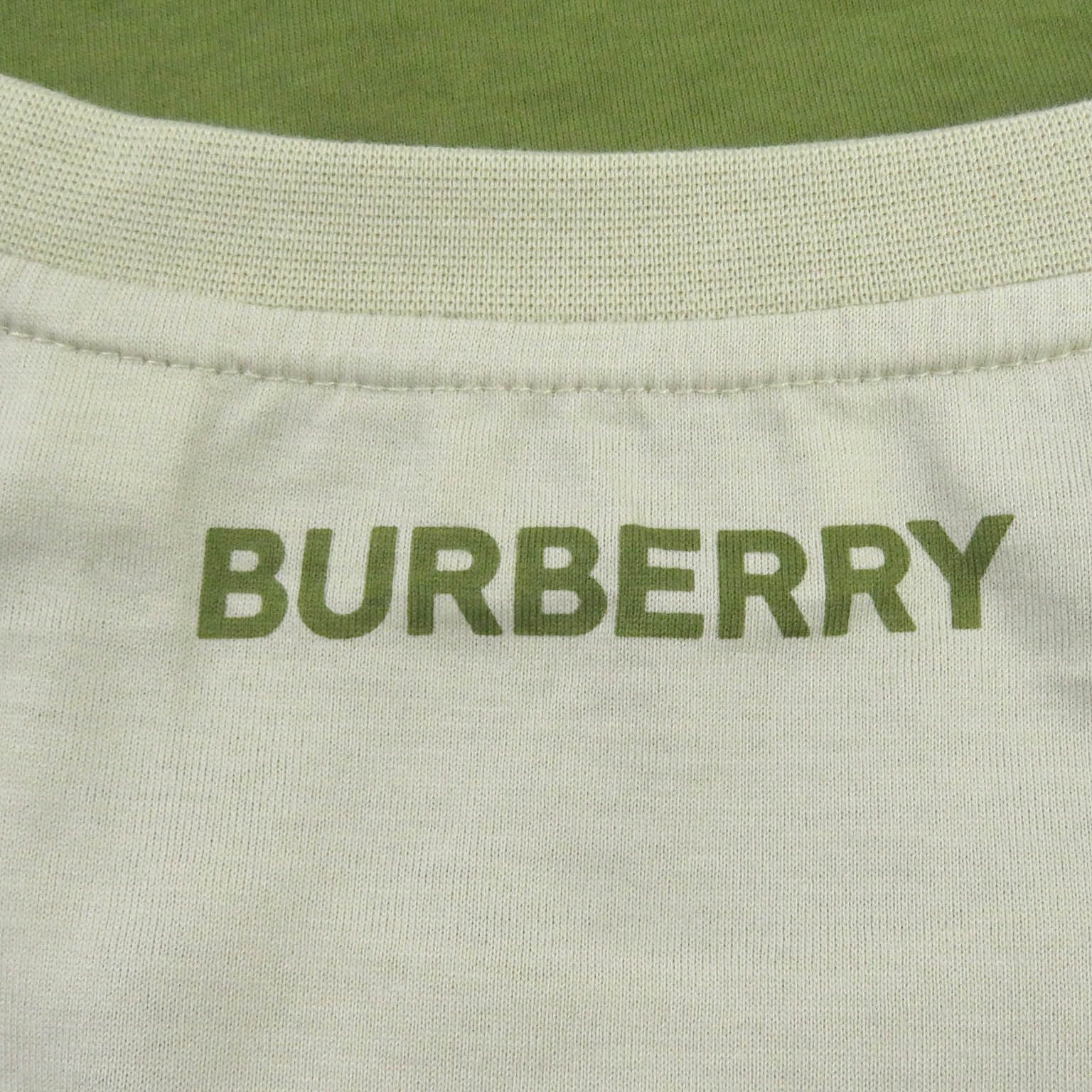 Burberry Cotton Crew Neck T-Shirt Khaki XL