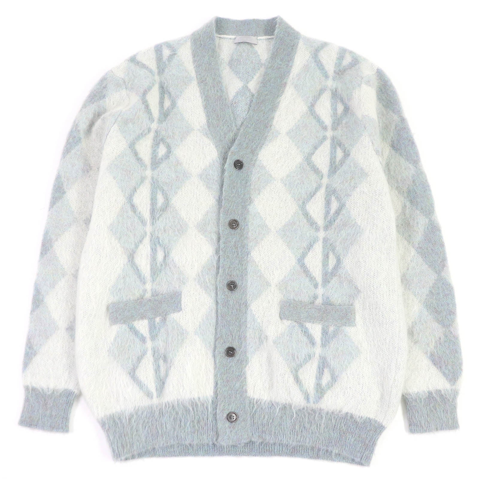 Dior Mohair Nylon Wool Cardigan M Blue