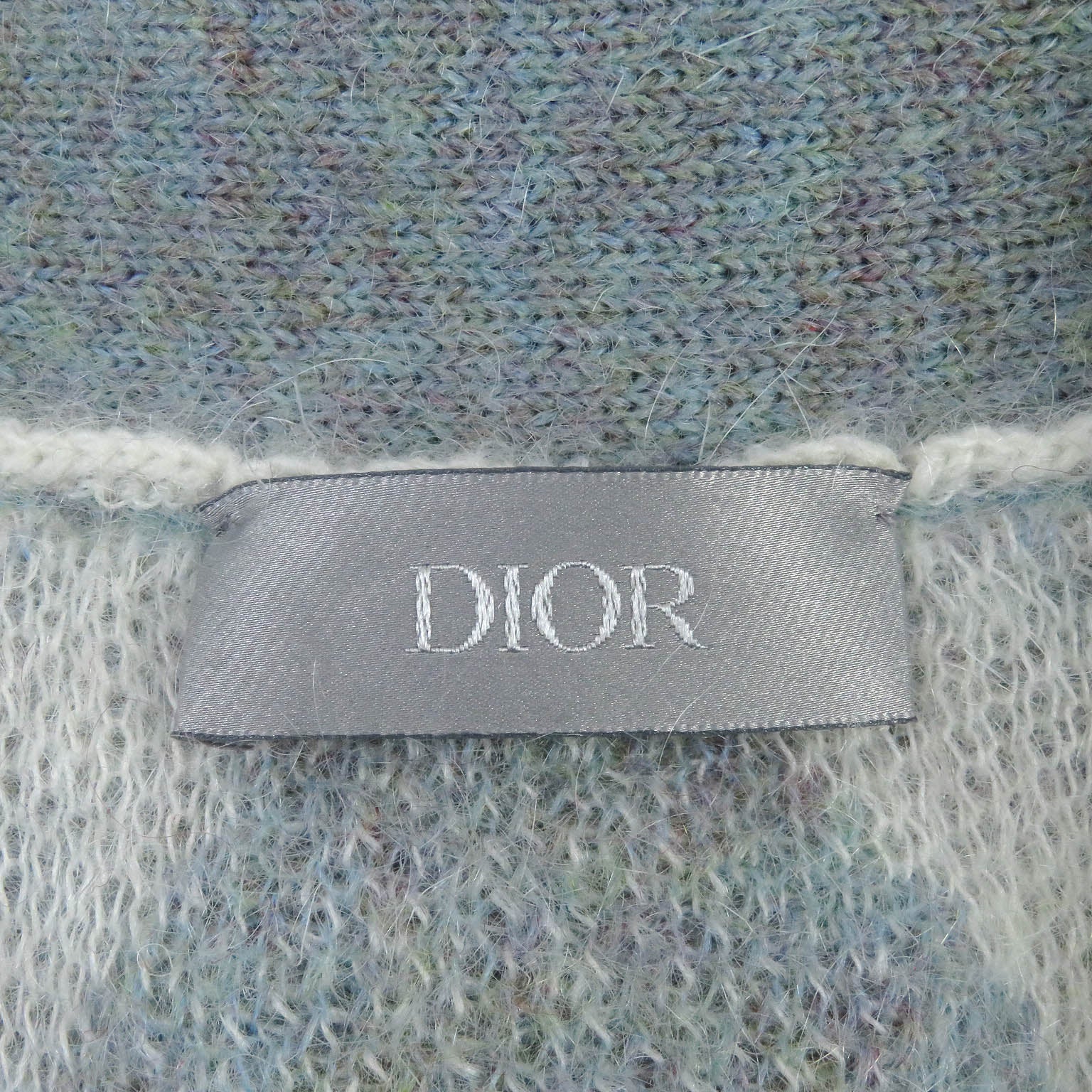 Dior Mohair Nylon Wool Cardigan M Blue