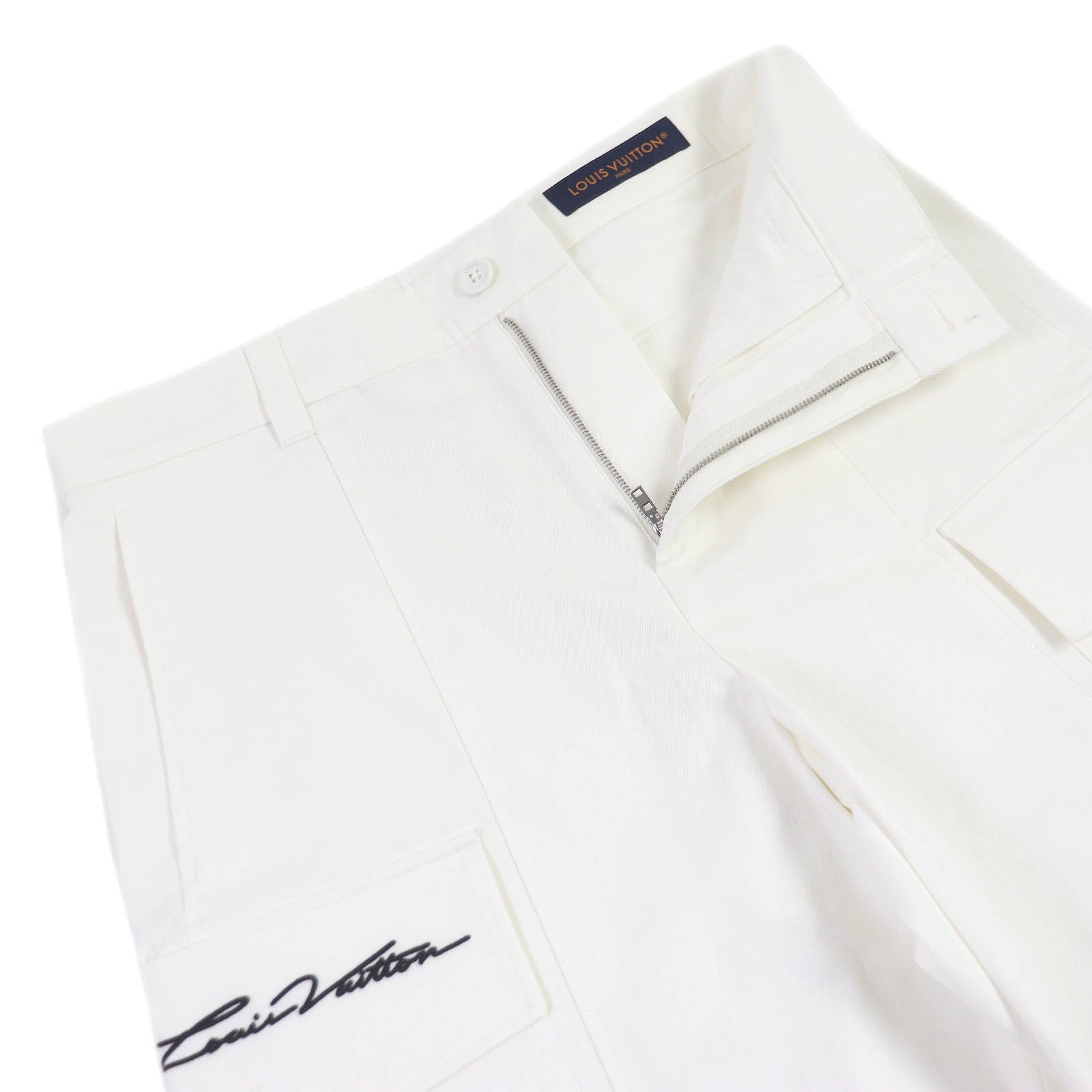 Louis Vuitton Cotton Cargo Shorts White 46