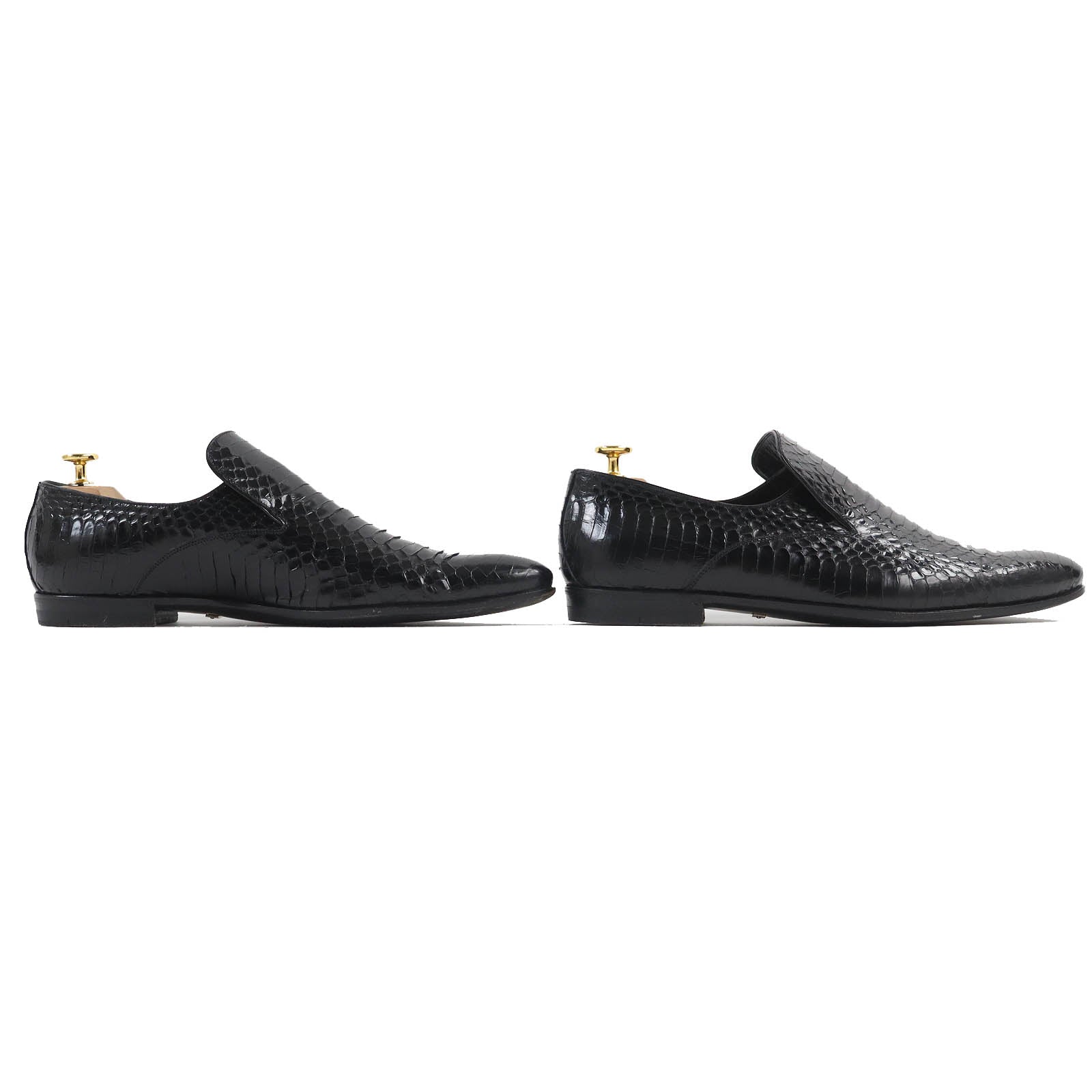 GUCCI Python Dress Shoes Black 42