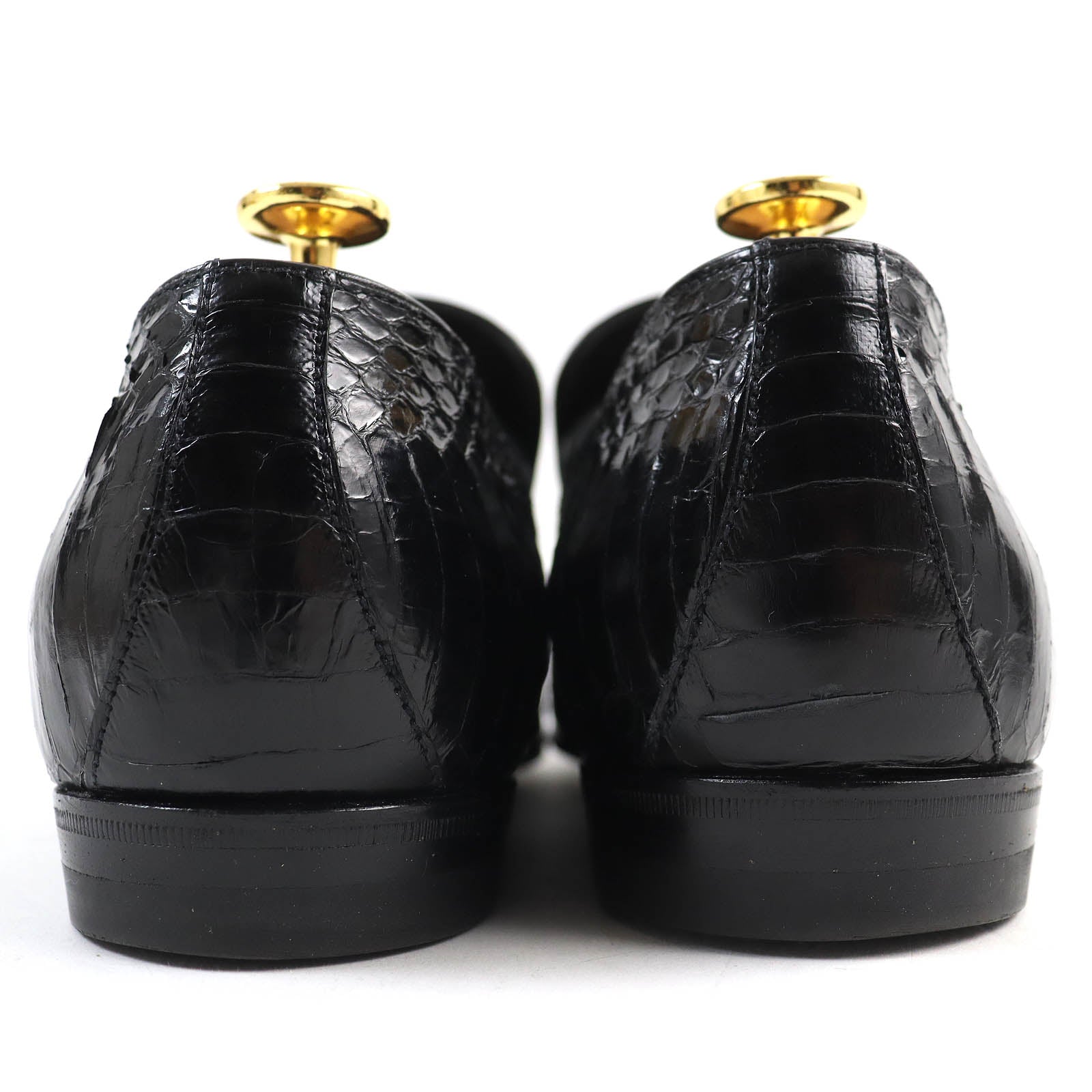 GUCCI Python Dress Shoes Black 42