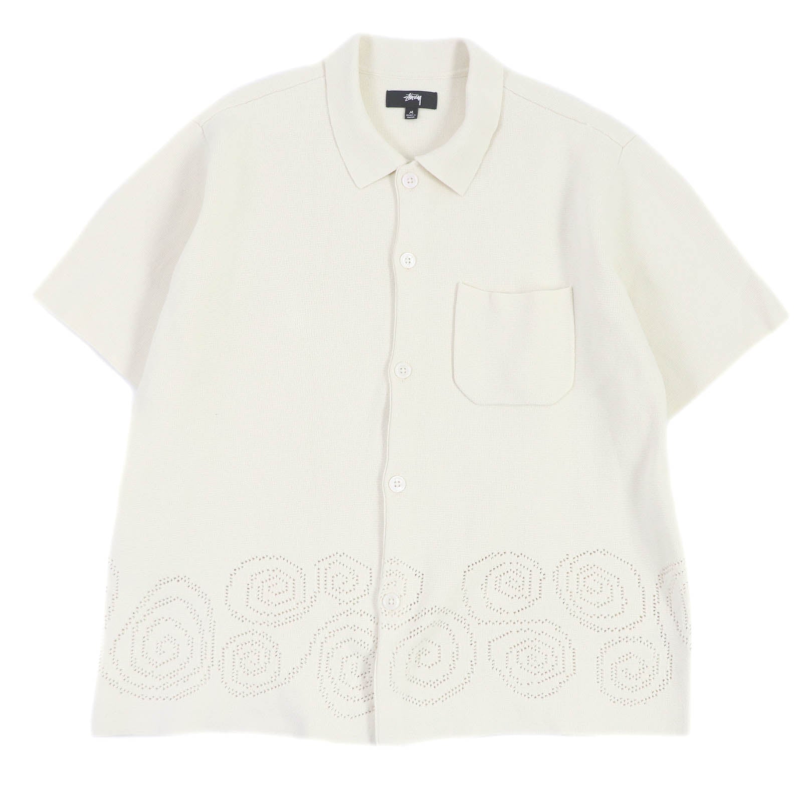 STUSSY Knit Shirt Ivory M Mens