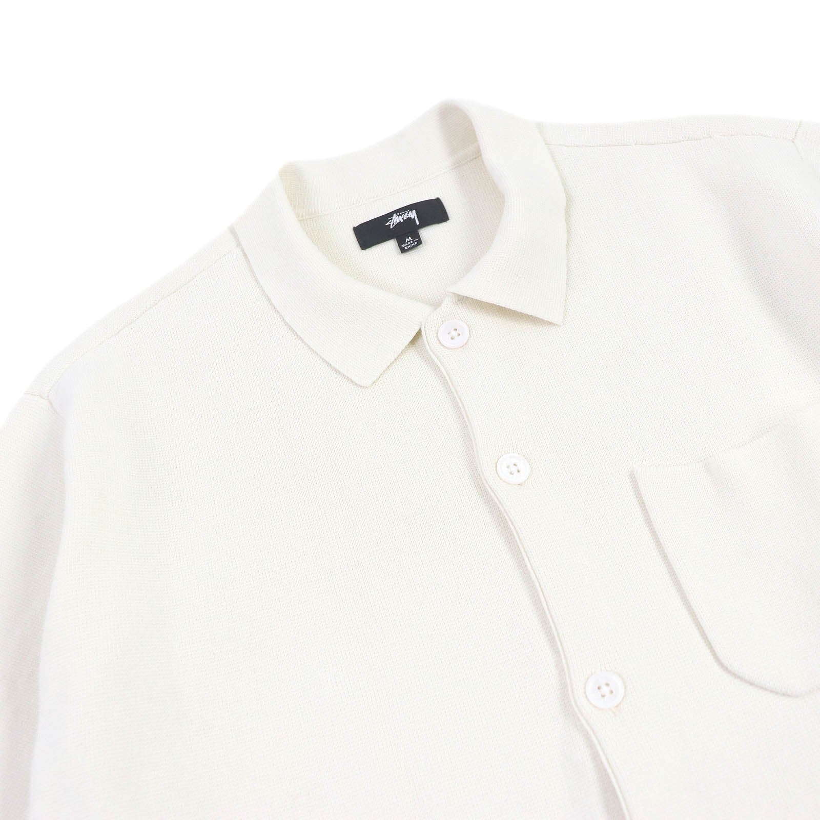 STUSSY Knit Shirt Ivory M Mens