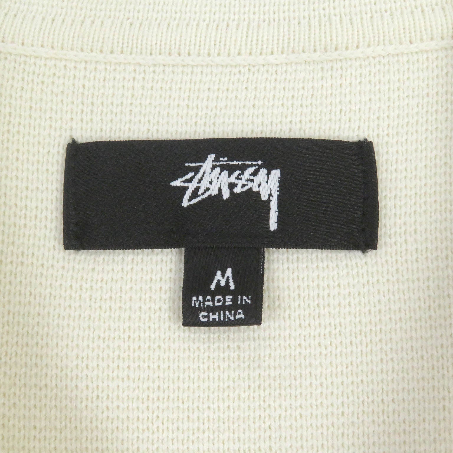 STUSSY Knit Shirt Ivory M Mens