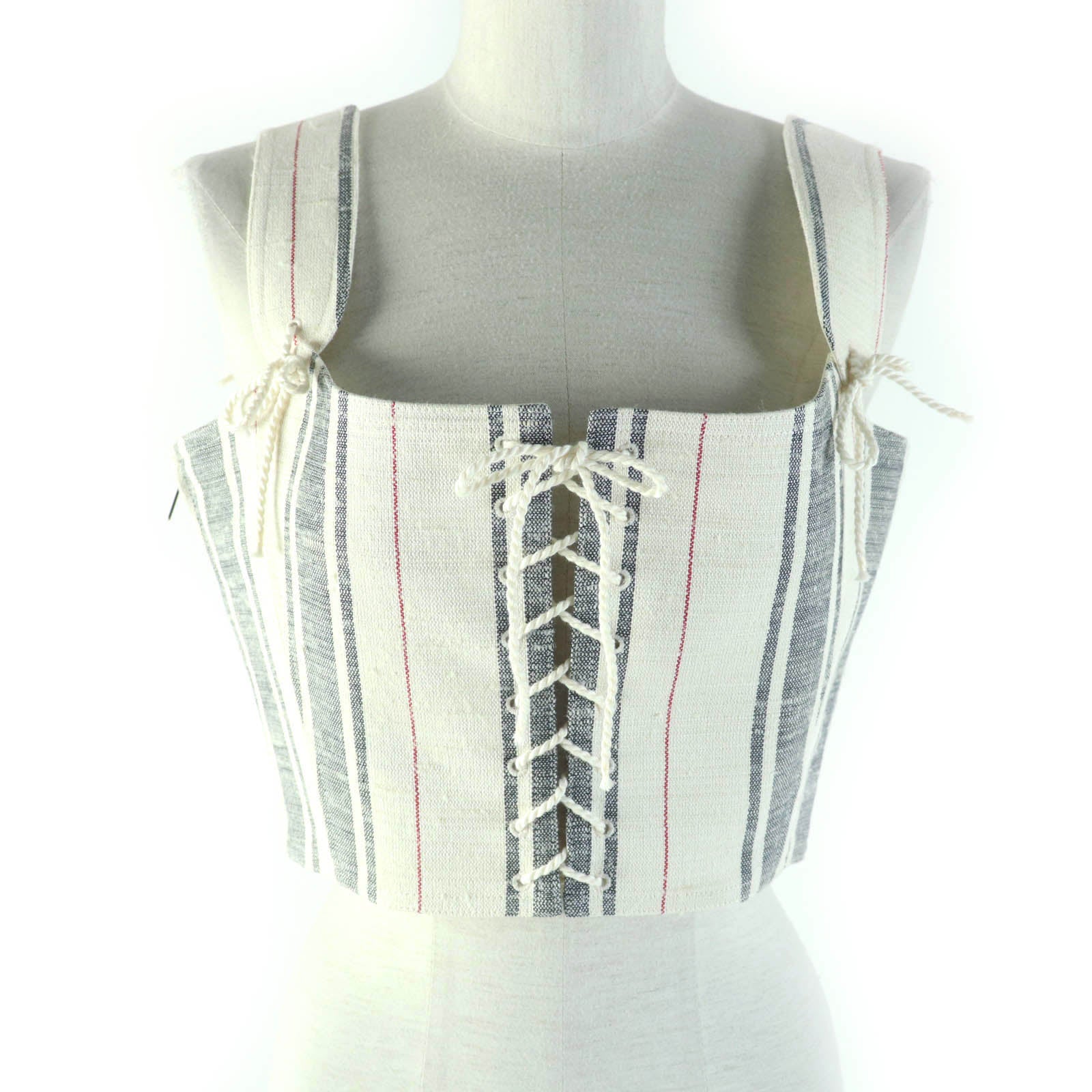 Dior Cotton Silk Lace-up Bustier Top Women