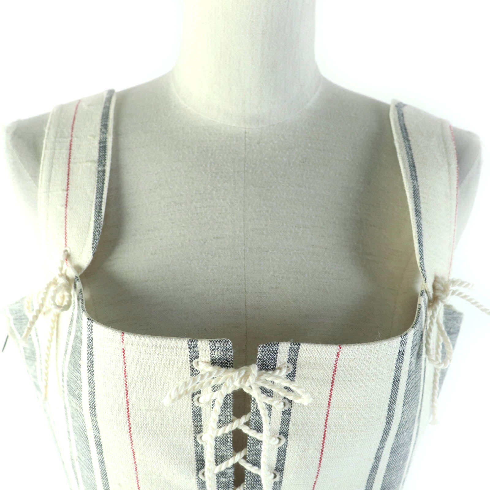 Dior Cotton Silk Lace-up Bustier Top Women