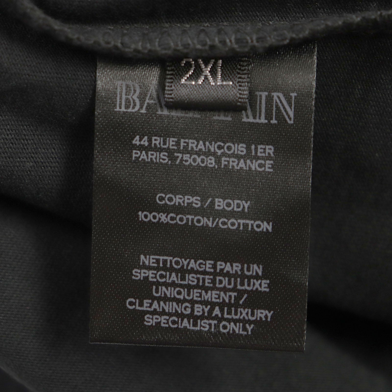 Balmain Cotton Logo Crew Neck T-Shirt XXL