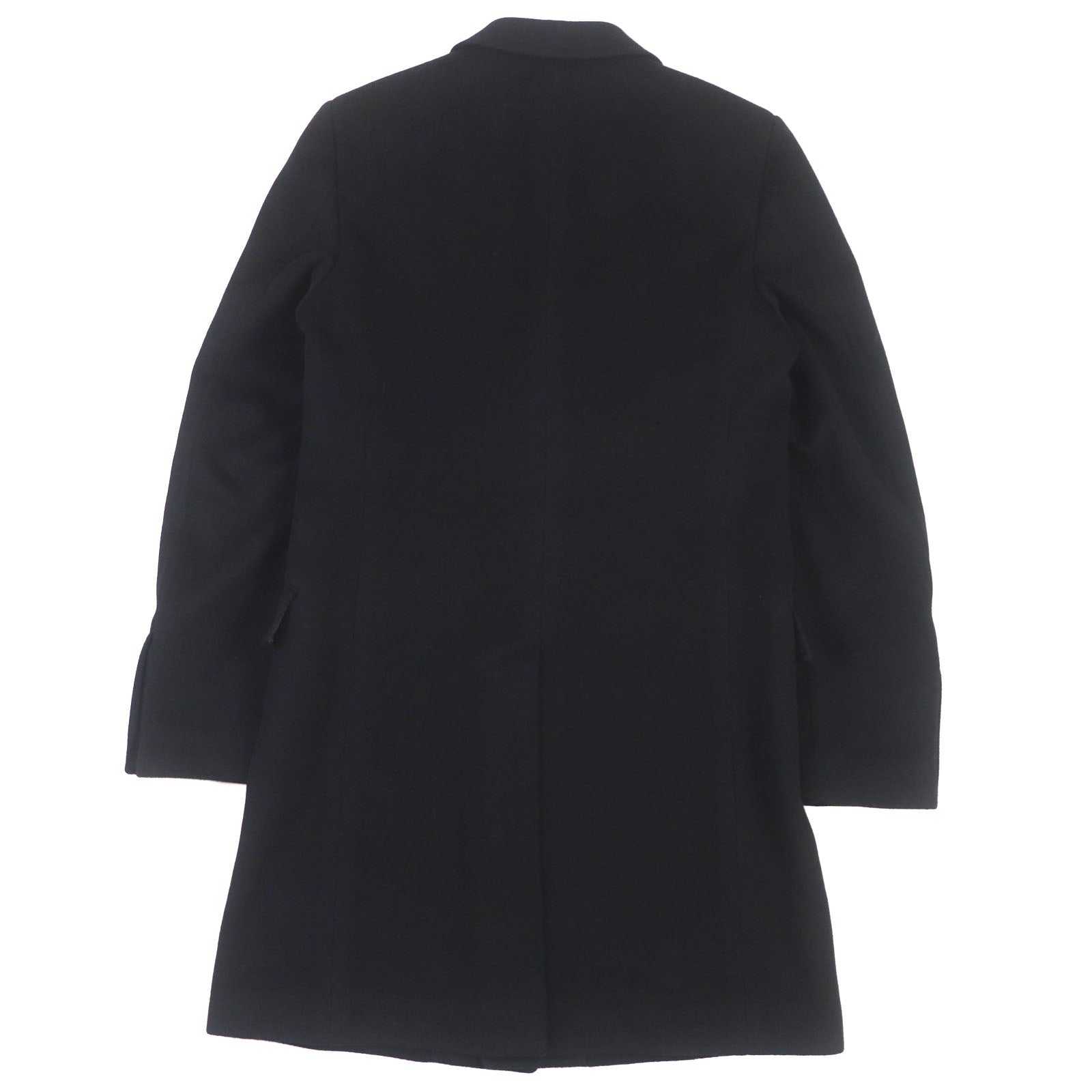 GUCCI Wool Logo Oversized Chester Coat Black