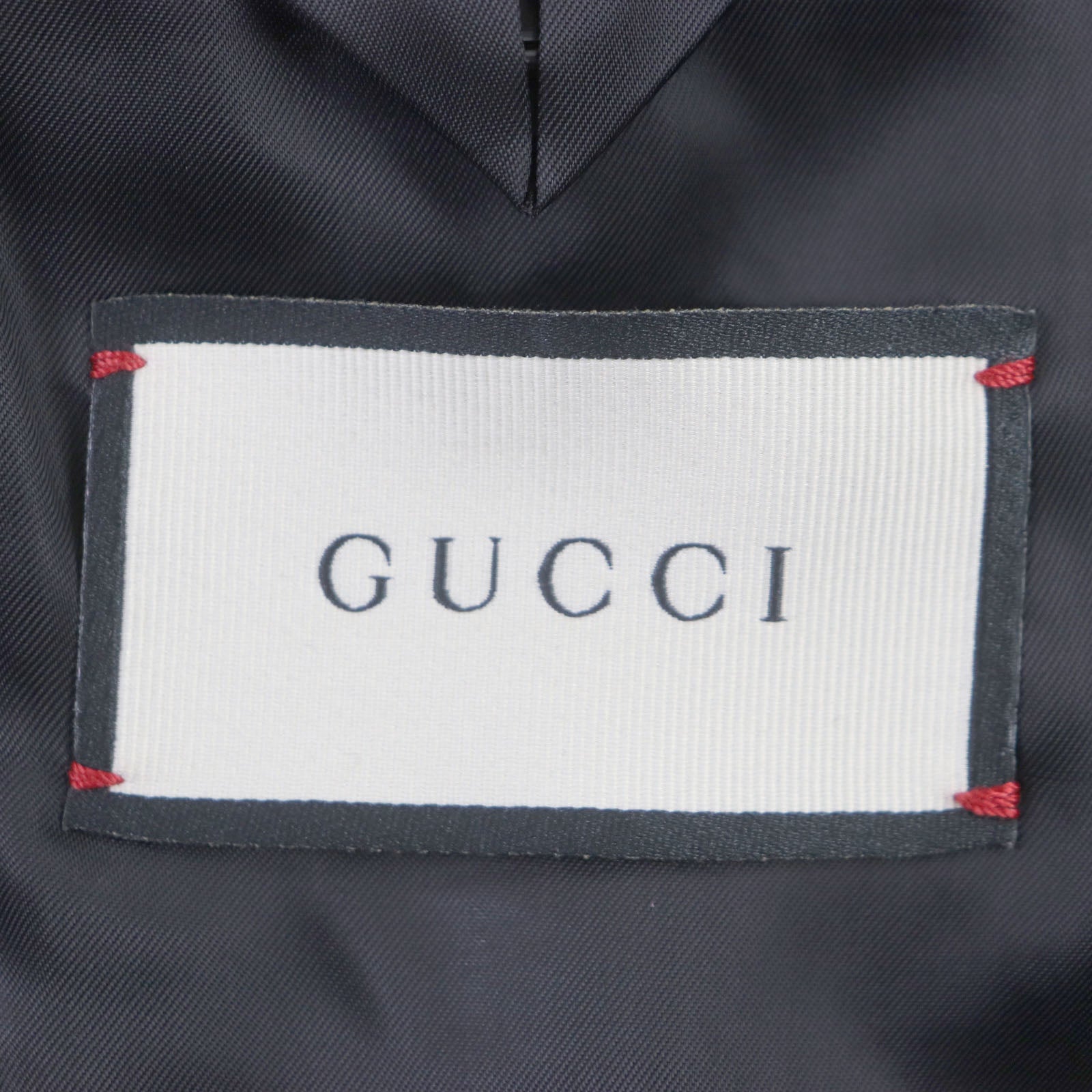 GUCCI Wool Logo Oversized Chester Coat Black