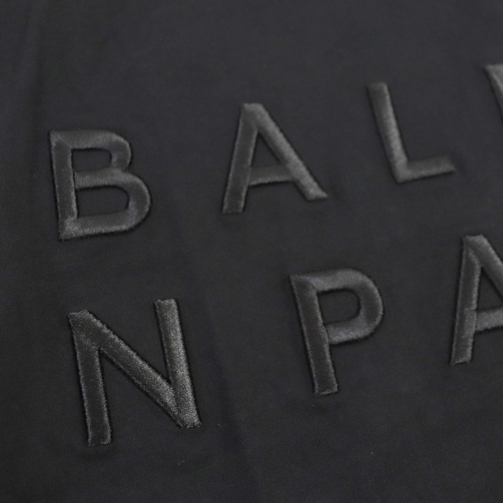 Balmain Cotton Logo Crew Neck T-Shirt Black M