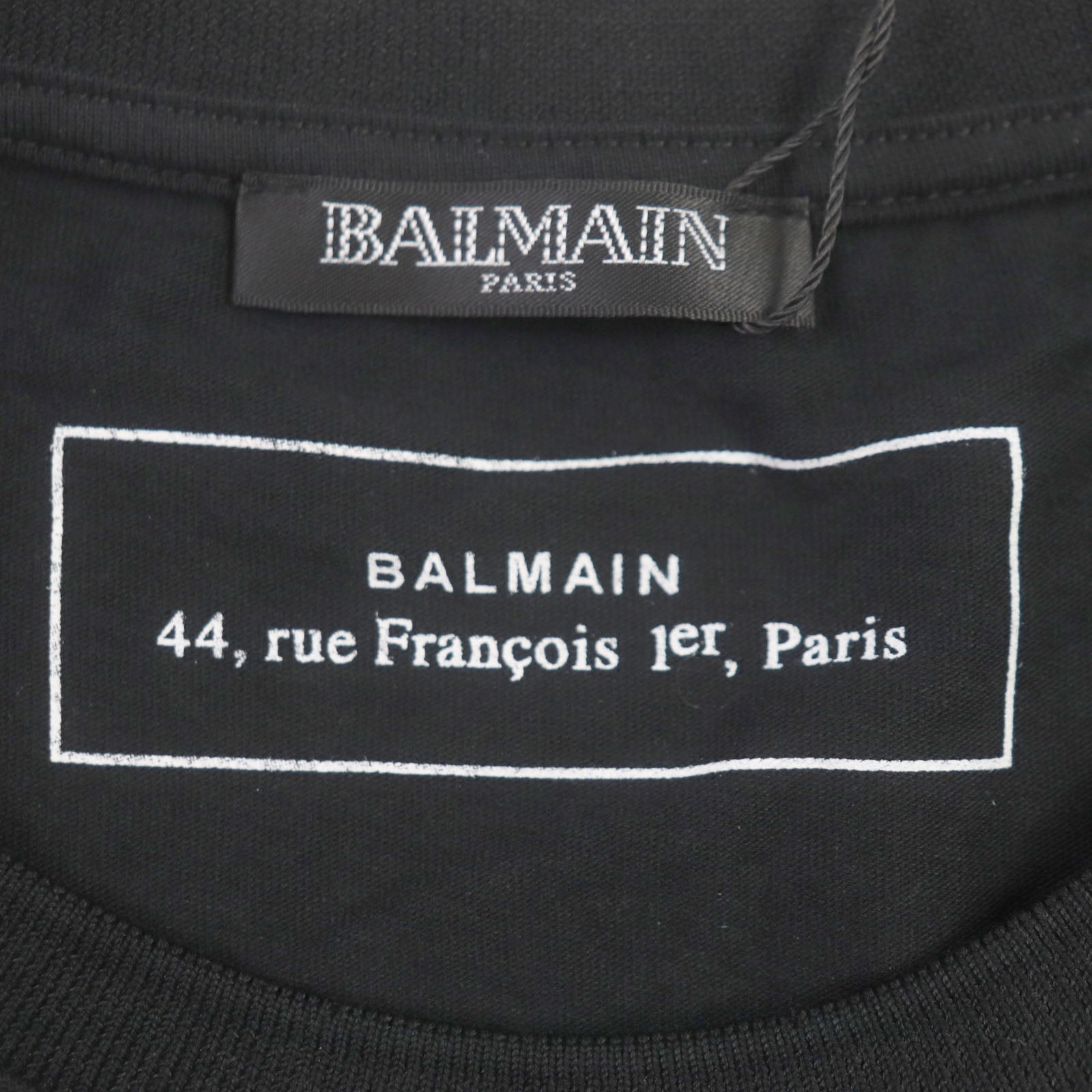 Balmain Cotton Logo Crew Neck T-Shirt Black M