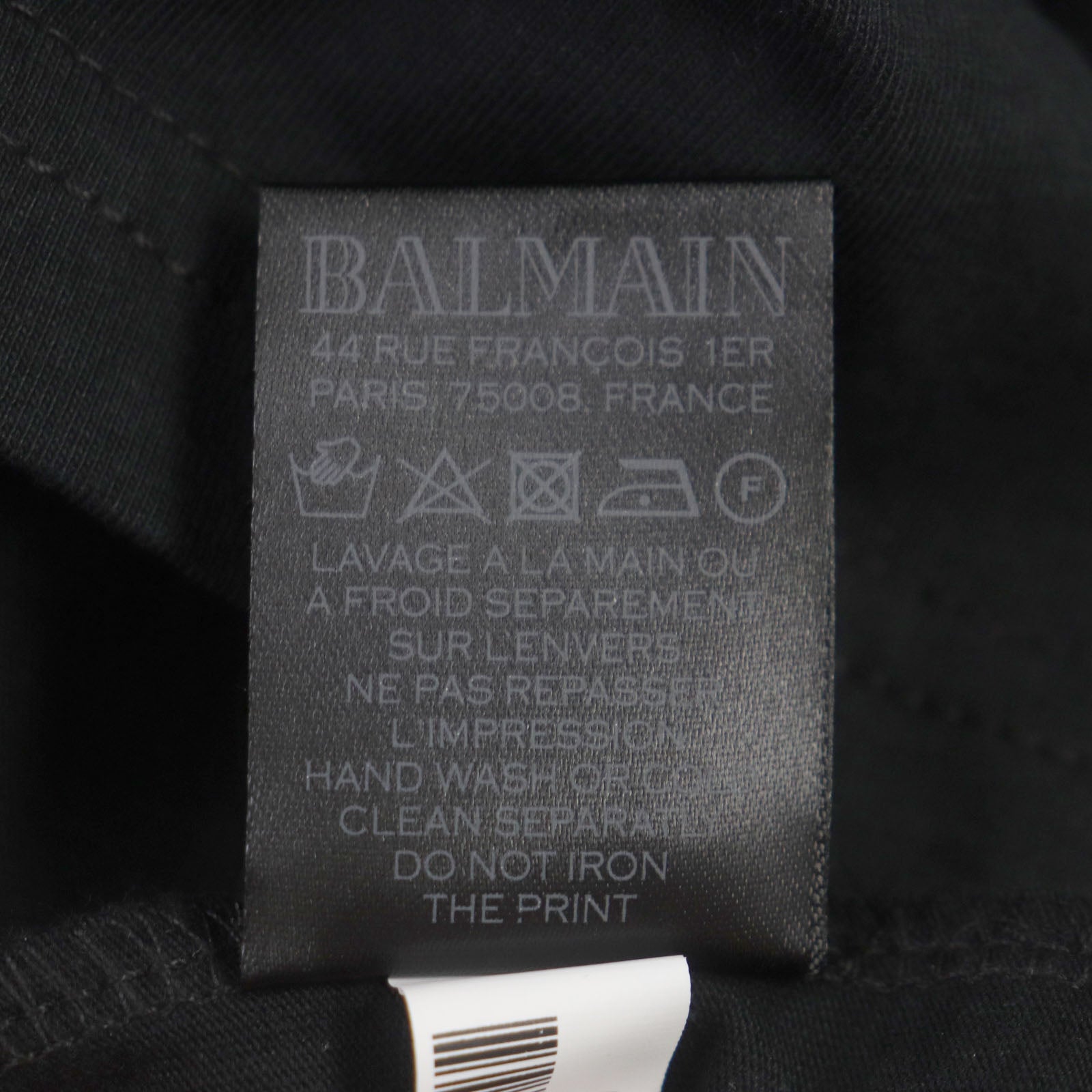 Balmain Cotton Logo Crew Neck T-Shirt Black M