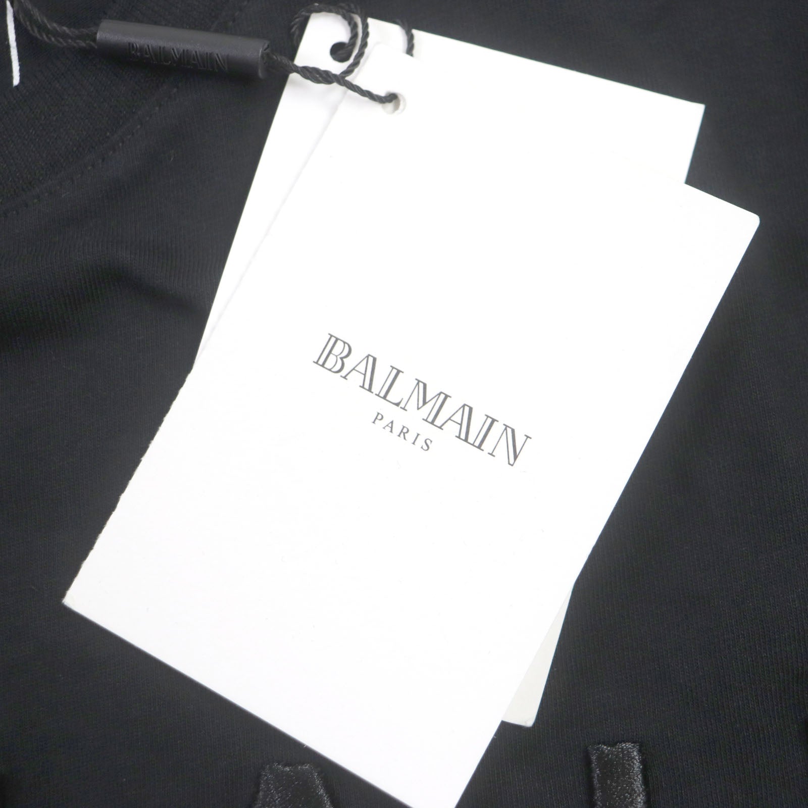 Balmain Cotton Logo Crew Neck T-Shirt Black S