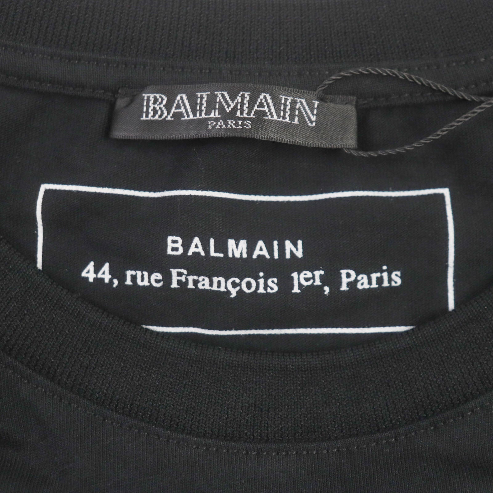 Balmain Cotton Logo Crew Neck T-Shirt Black S