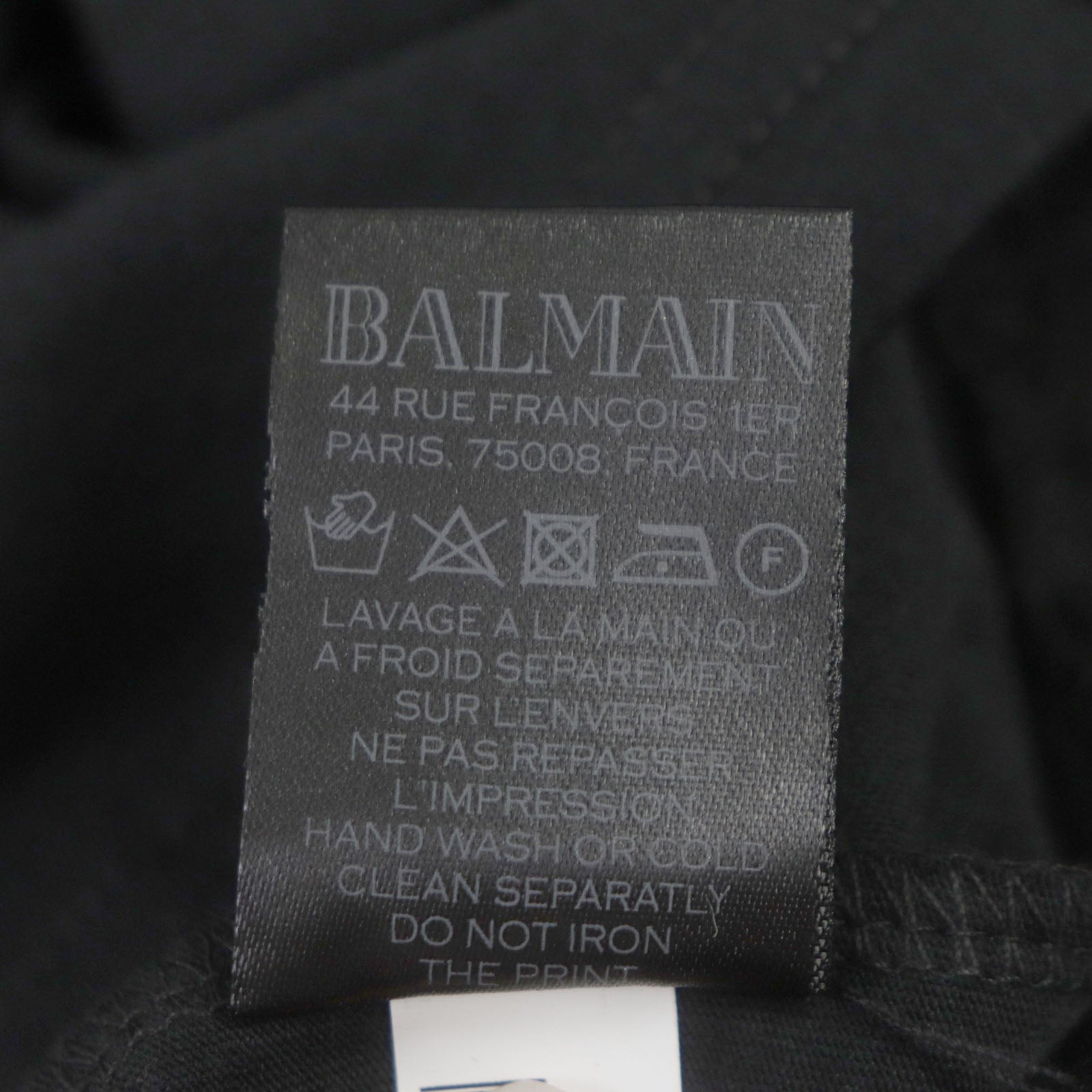 Balmain Cotton Logo Crew Neck T-Shirt Black S