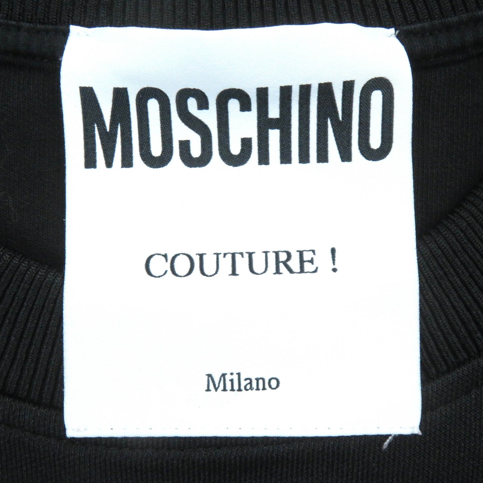 Moschino Logo Embroidered Sweatshirt Black Yellow