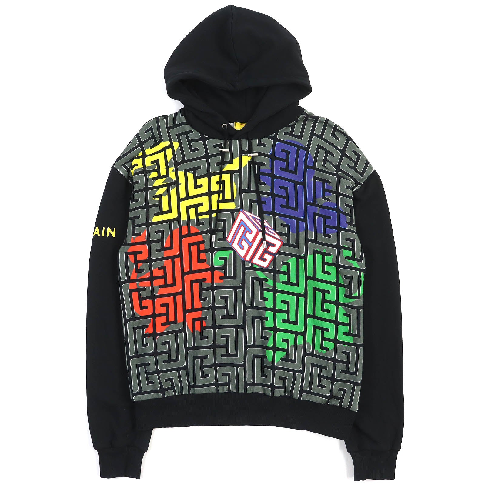 Balmain Labyrinth Pattern Oversized Hoodie S