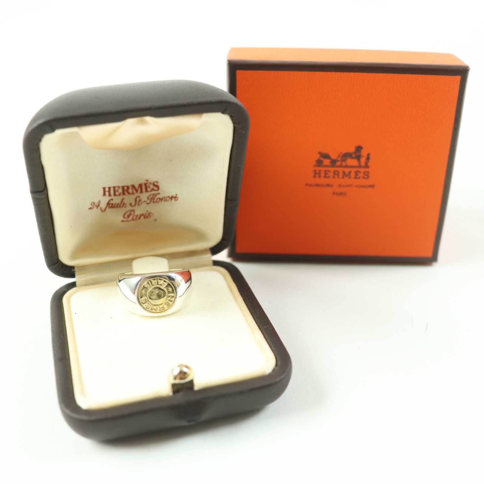 Hermes Combi Serie Ring SV925 750 Silver Gold