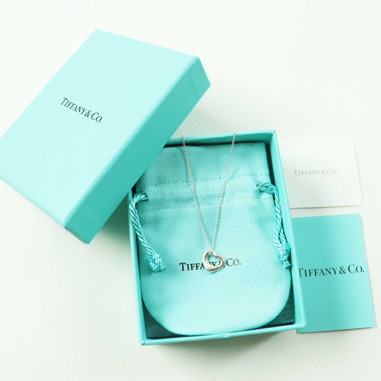 Tiffany & Co AG925 Open Heart Necklace