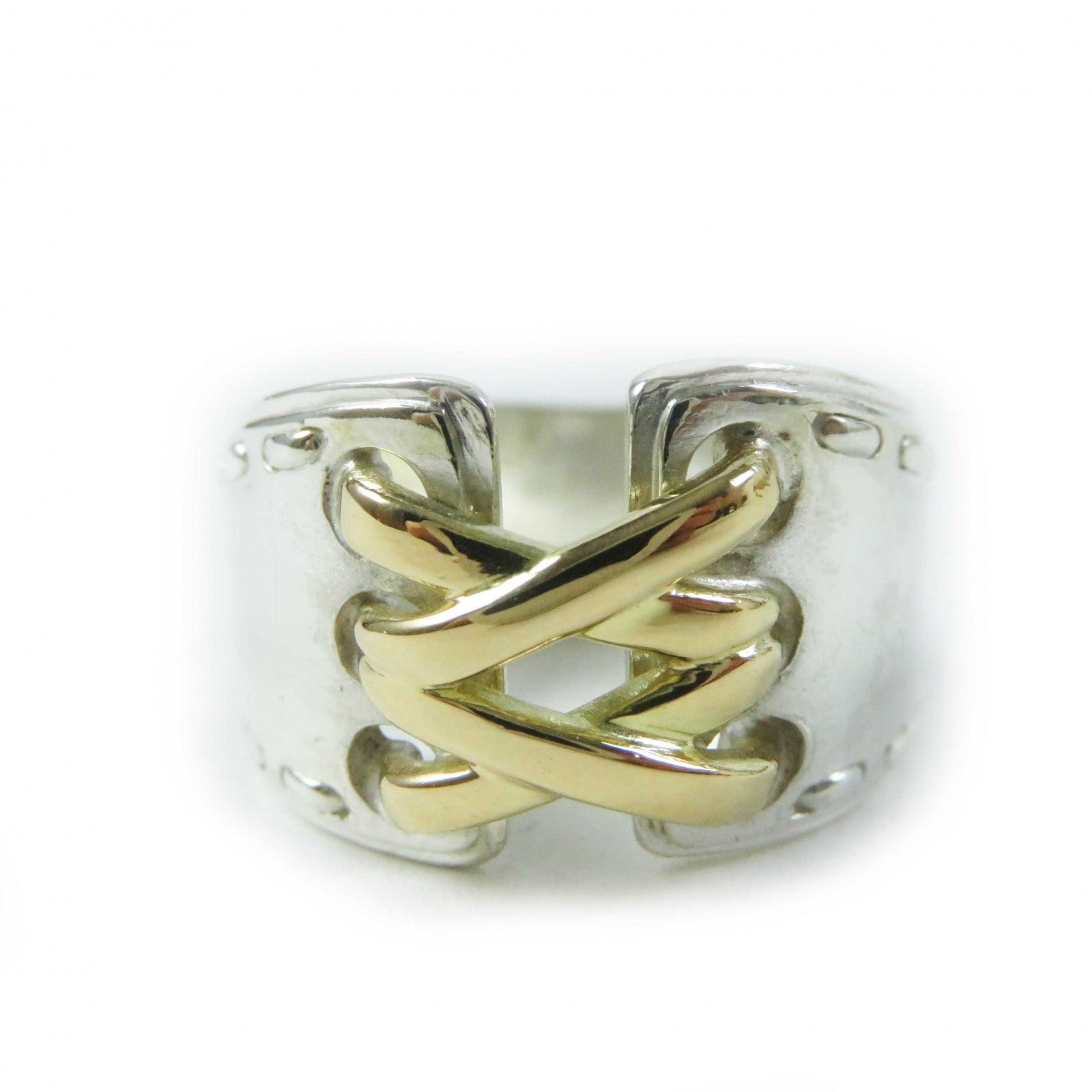 HERMES AG925 Silver Gold Mexico Ring