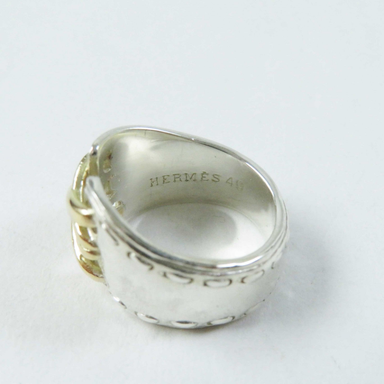 HERMES AG925 Silver Gold Mexico Ring