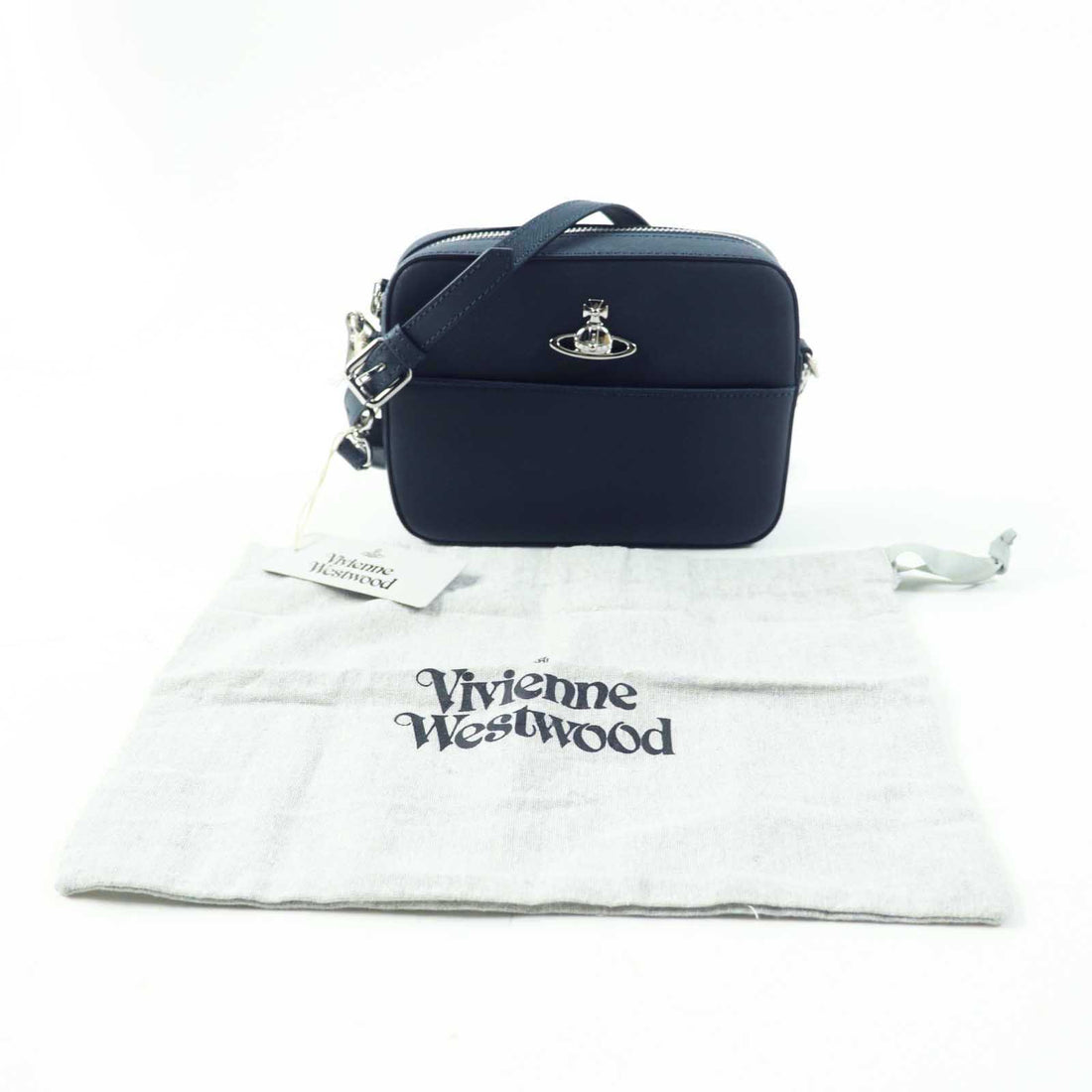 Vivienne Westwood Saffiano Camera Bag Leather Shoulder Bag