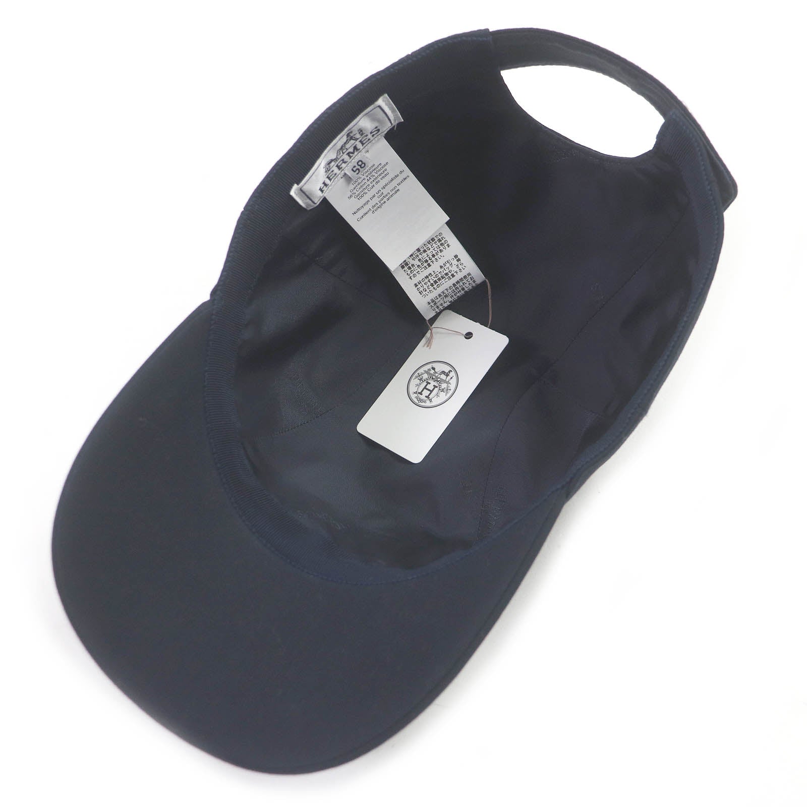 HERMES Miles Casquette Cap Navy 58