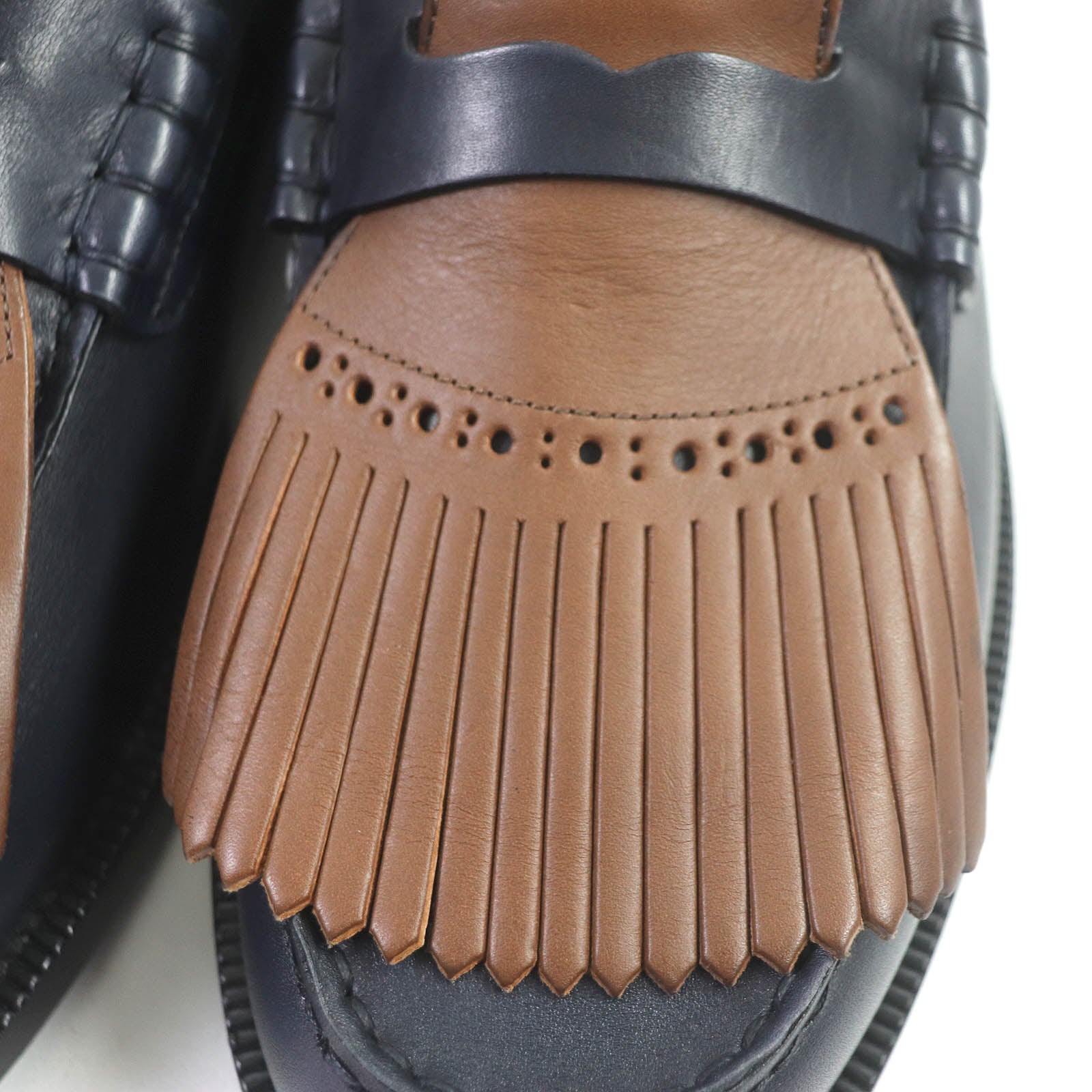 Burberry Quilted Leather Tassel Loafers 44