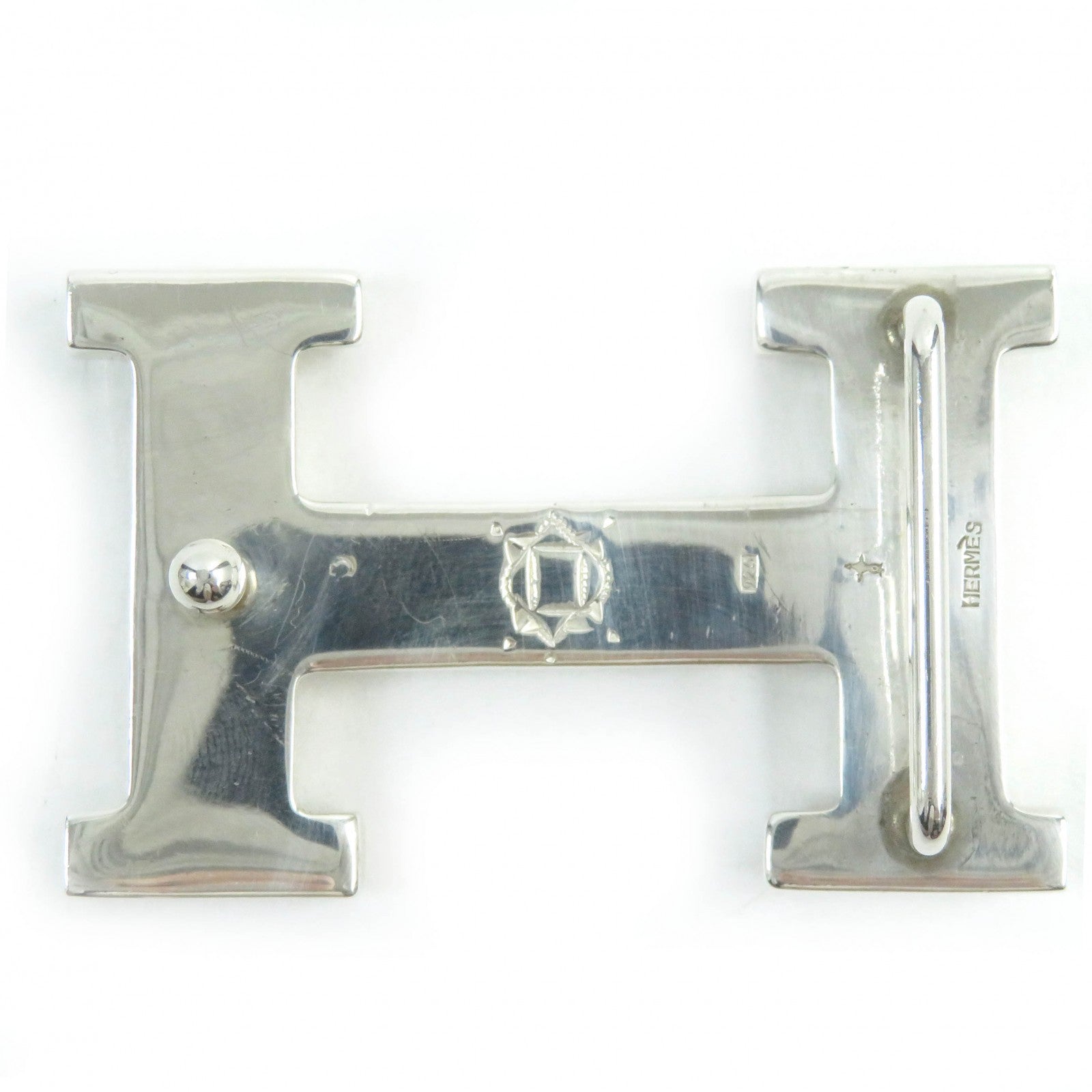 Hermes Touareg Buckle H Logo Silver Belt