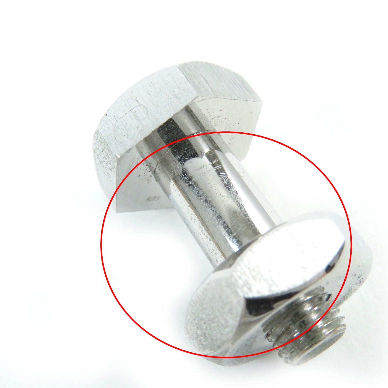 IWC Silver Cufflinks Nut/Bolt SV925