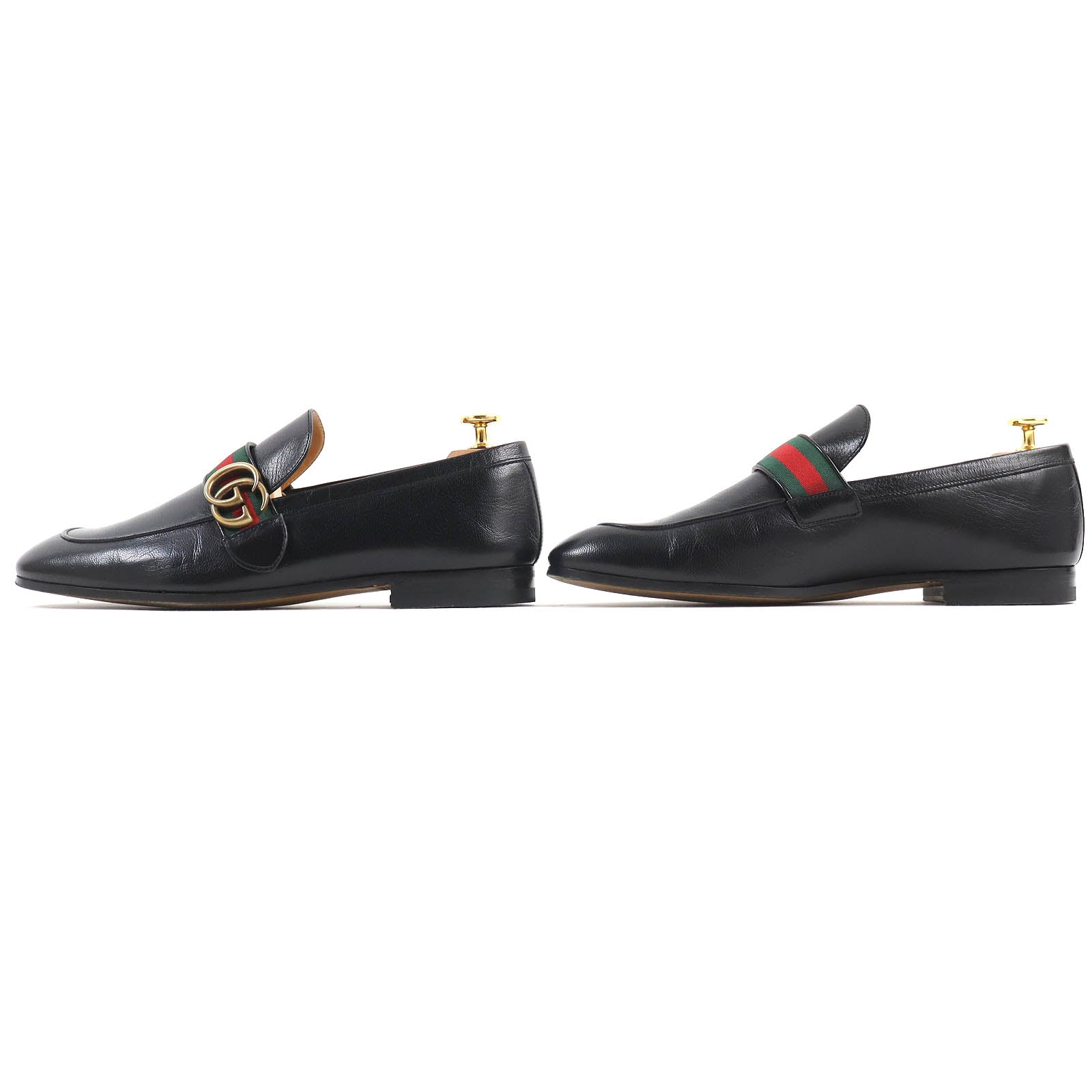 Gucci GG Marmont Webline Leather Loafers