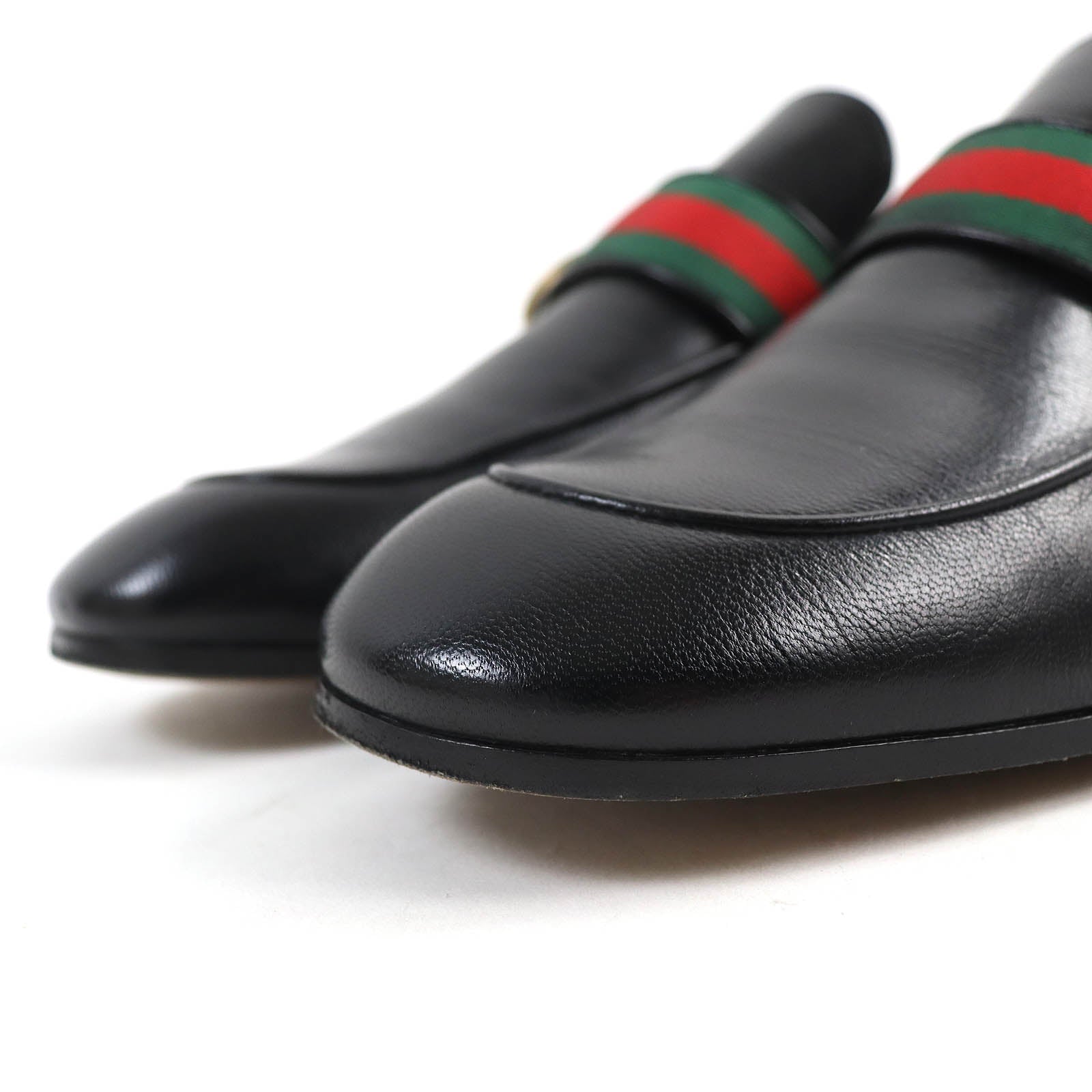 Gucci GG Marmont Webline Leather Loafers