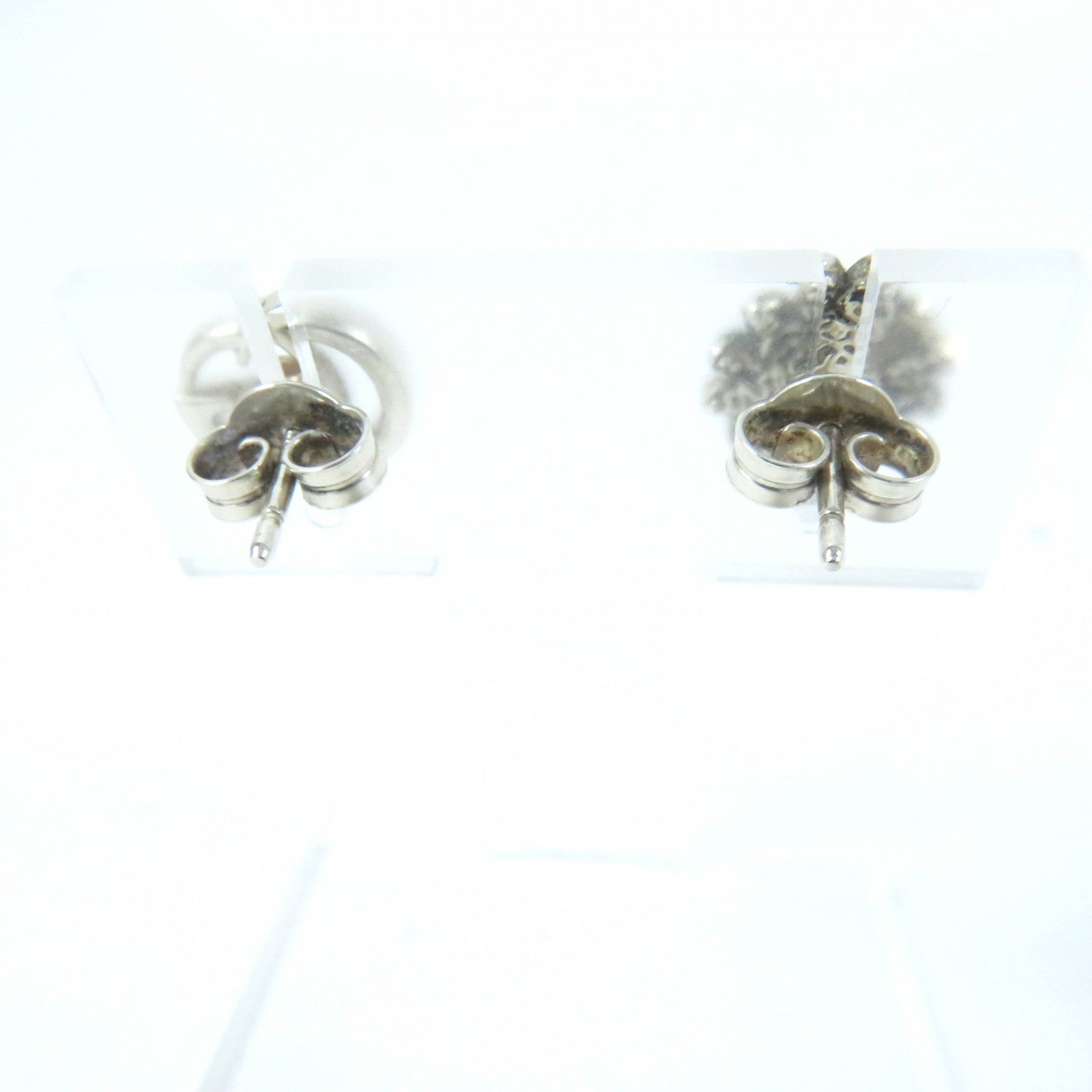 Gucci Double G Flower Studs Earrings AG925 Silver