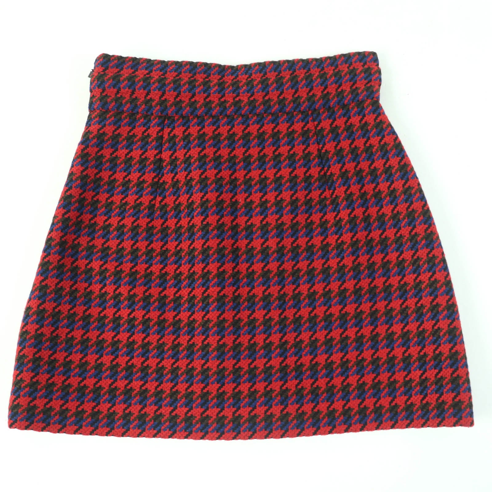 GUCCI Wool Nylon Mini Skirt Red 38 Women