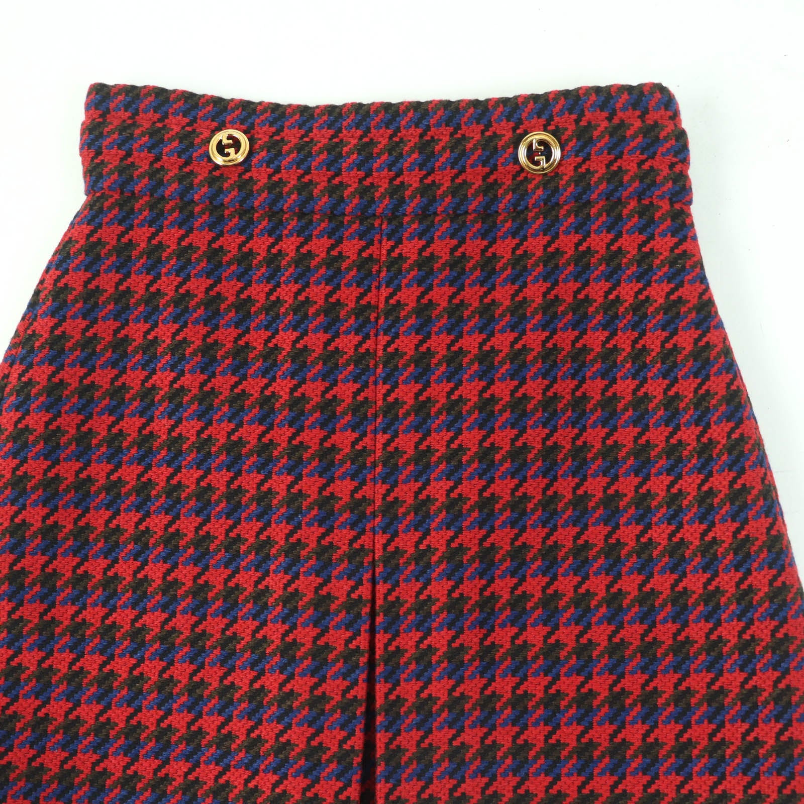 GUCCI Wool Nylon Mini Skirt Red 38 Women